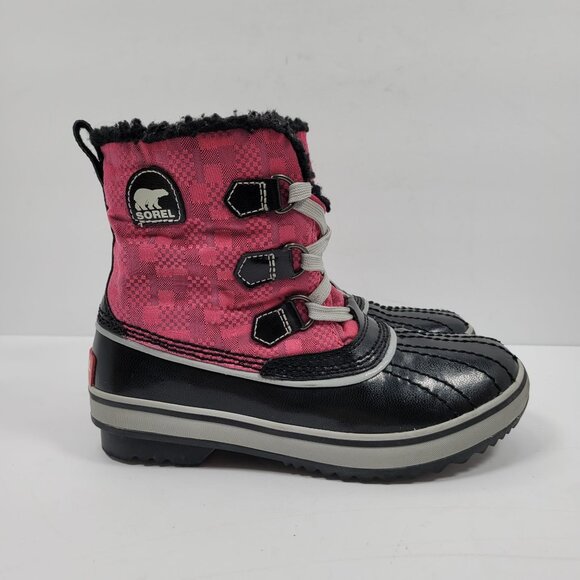 Sorel Other - Sorel Girl's Pink Black Winter Snow Boots NY1821-641 US Size 2